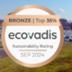 Certification Médaille de Bronze Ecovadis Transports Tarot