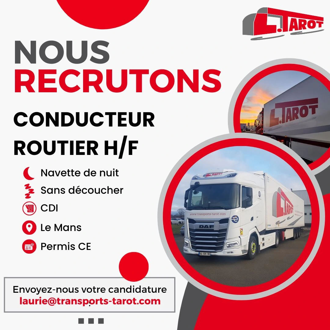 Annonce offre emploi conducteur spl transports tarot